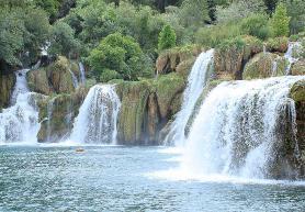 Chorvatské vodopády nedaleko Skradinu
