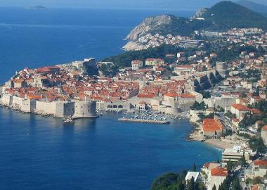 Chorvatské město Dubrovník v jižní Dalmácii